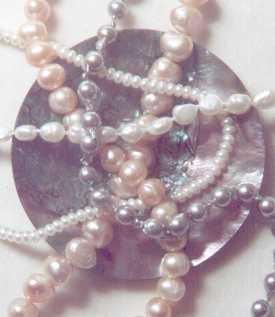 close-up of sea jewels necklace and pendant
